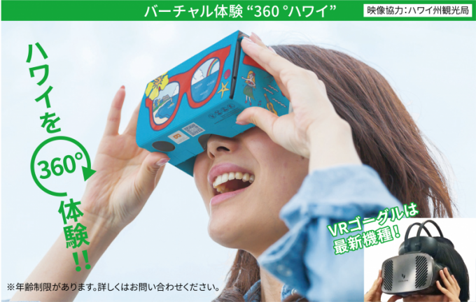 バーチャル体験“360°ハワイ”